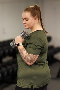 Active loose fit T-shirt - Dark green
