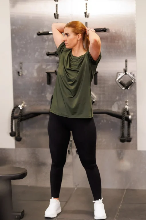 Active loose fit T-shirt - Dark green