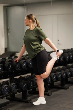 Active loose fit T-shirt - Dark green