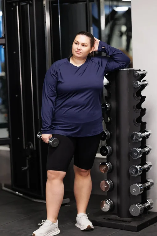 Active shape midi biker shorts - Black