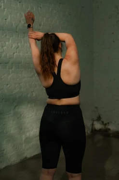 Active shape midi biker shorts - Black