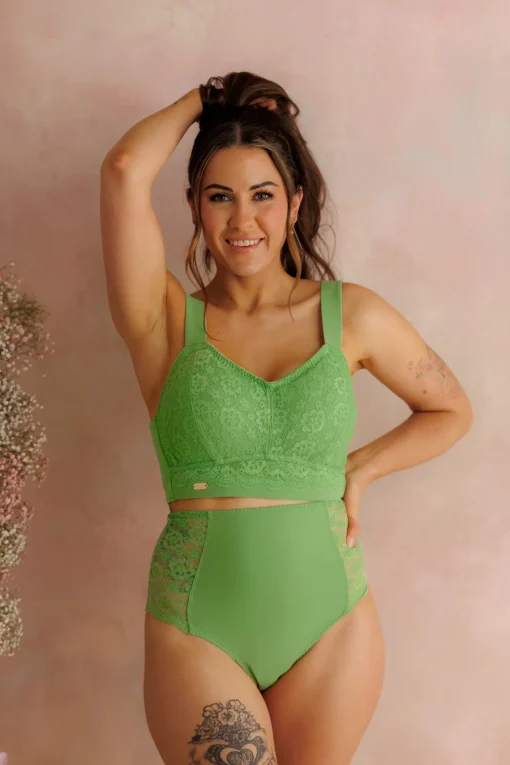 Ada Flower High Waist - Forest Shade
