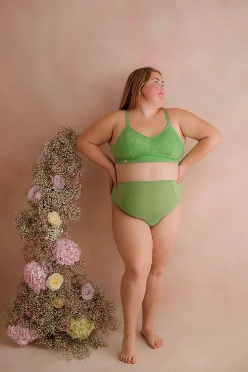 Ada Flower High Waist - Forest Shade