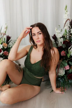 Ada High Waist truse - Mørk grønn