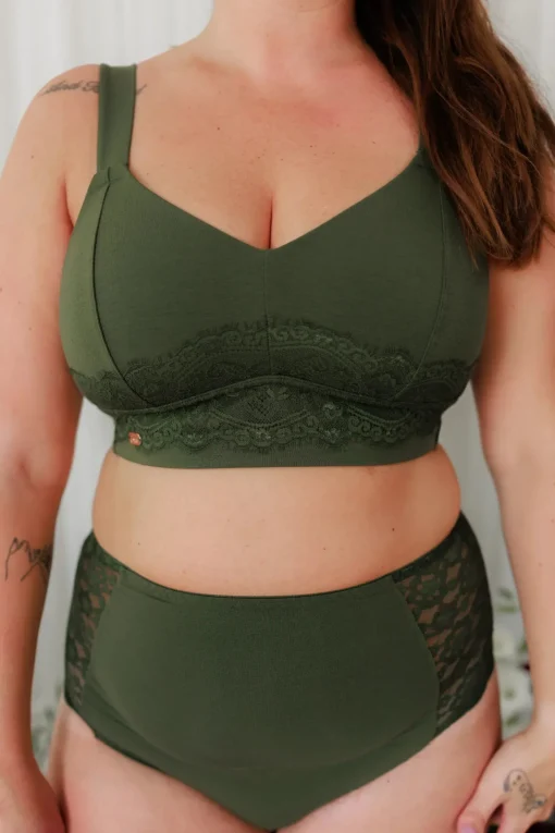 Ada High Waist truse - Mørk grønn