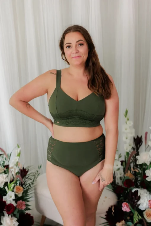 Ada High Waist truse - Mørk grønn