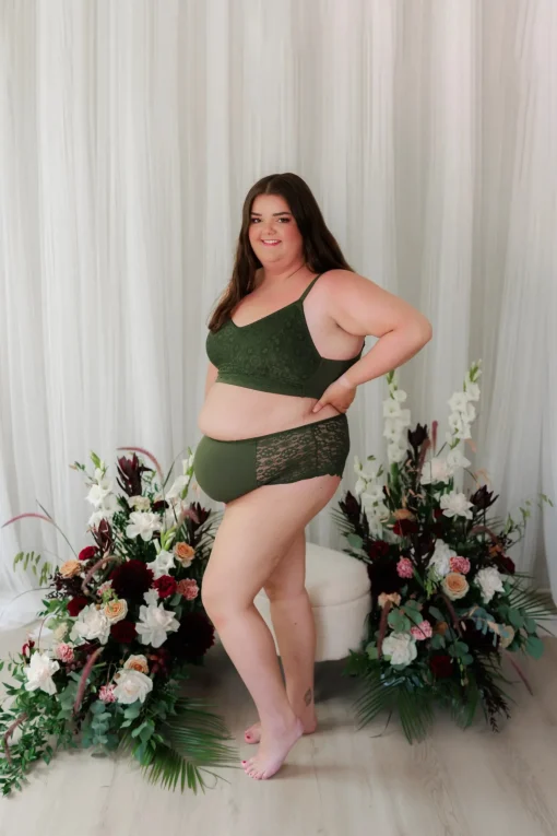 Ada High Waist truse - Mørk grønn