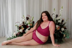 Ada High Waist truse - Mørk rød