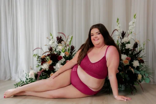 Ada High Waist truse - Mørk rød