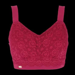 Aline Flower Big Cup BH - Mørk rød