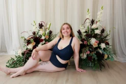 Aline Flower Big Cup BH - Mørk blå