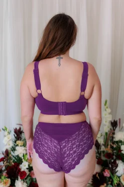 Aline Flower Big Cup BH - Mørk lilla