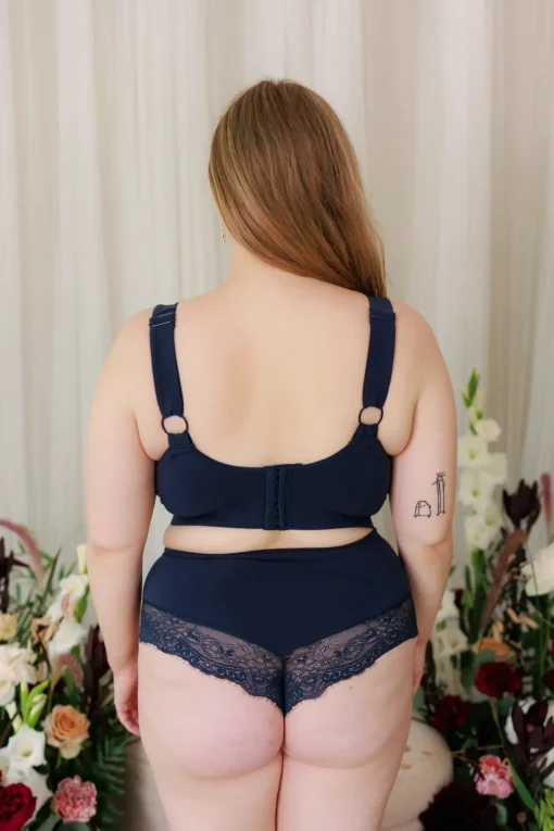 Aline Flower Big Cup BH - Mørk blå