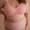 Aline Flower Bra Big Cup - Tickled Pink