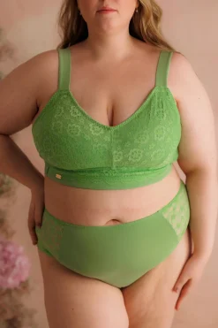 Aline Flower Bra Big Cup - Forest Shade