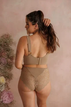 Aline Flower Bra Big Cup - Silver Mink