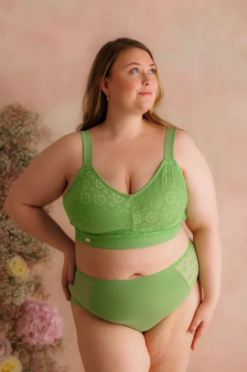 Aline Flower Bra Big Cup - Forest Shade