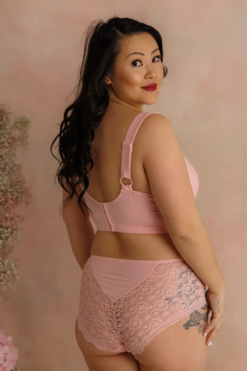 Aline Flower Bra Big Cup - Tickled Pink