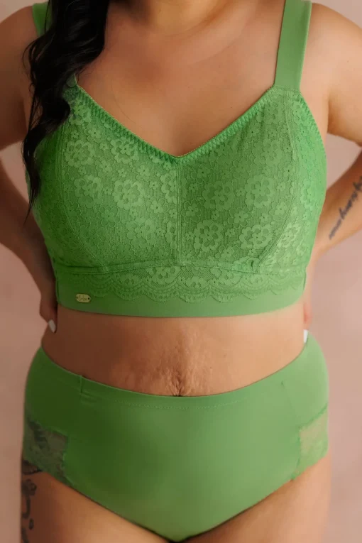 Aline Flower Bra Big Cup - Forest Shade