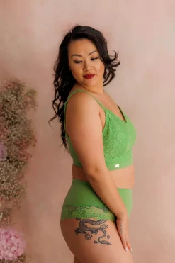 Aline Flower Bra Big Cup - Forest Shade