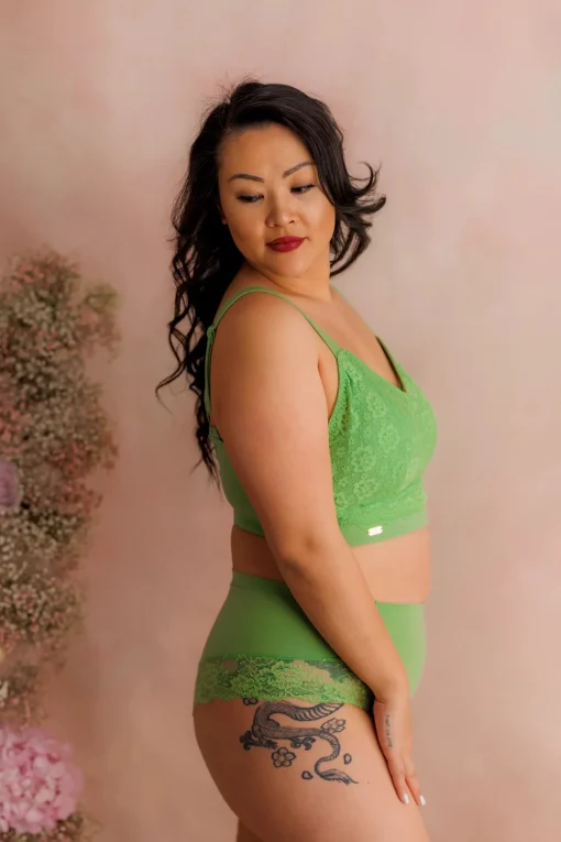 Aline Flower Bra Big Cup - Forest Shade