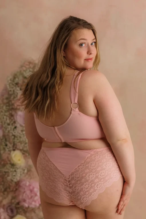 Aline Flower Bra Big Cup - Tickled Pink