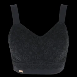 Aline Flower Bra Big Cup - Black Onyx