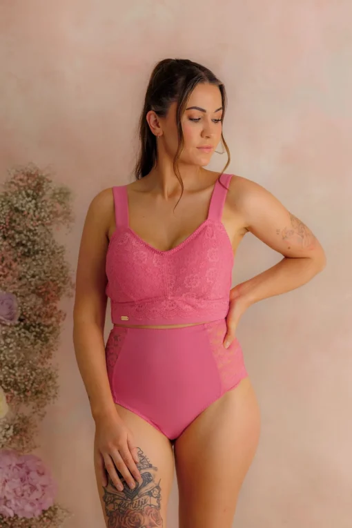 Aline Flower Bra Big Cup - Chateau Rose