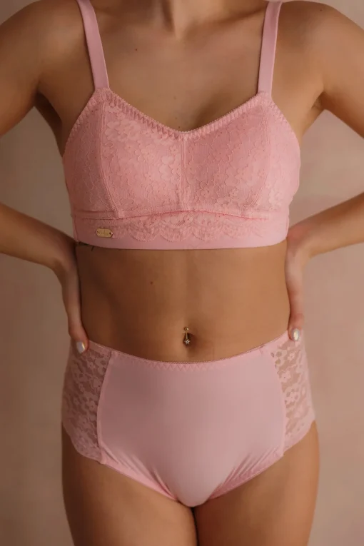Aline Flower Bra Small Cup - Tickled Pink
