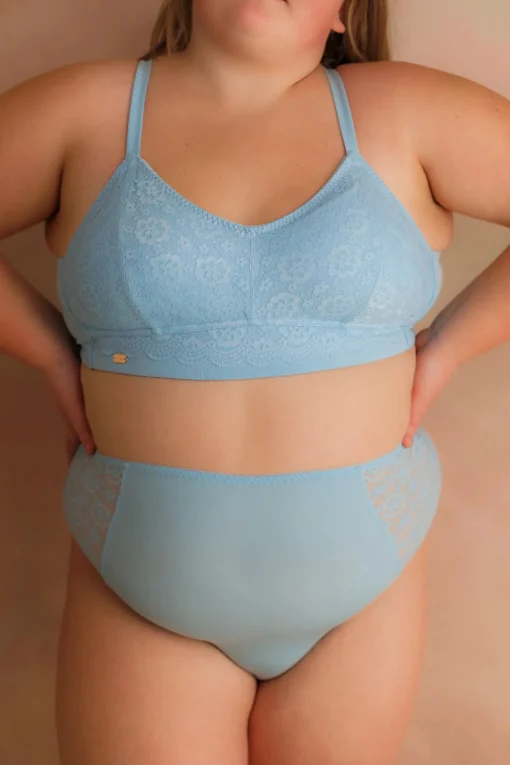Aline Flower Bra Small Cup - Airy Blue
