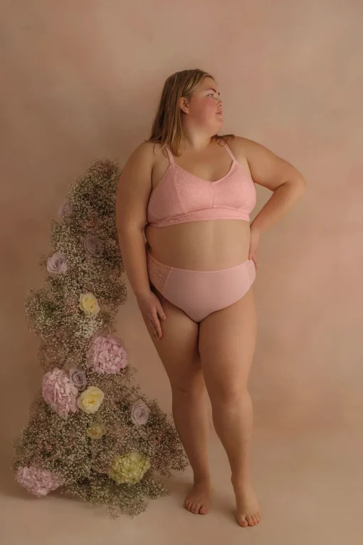 Aline Flower Bra Small Cup - Tickled Pink