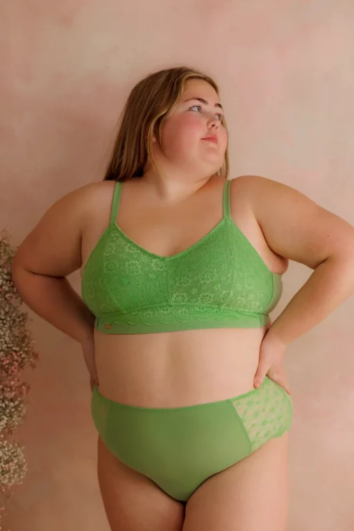 Aline Flower Bra Small Cup - Forest Shade