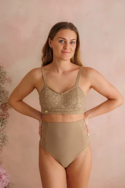 Aline Flower Bra Small Cup - Silver Mink