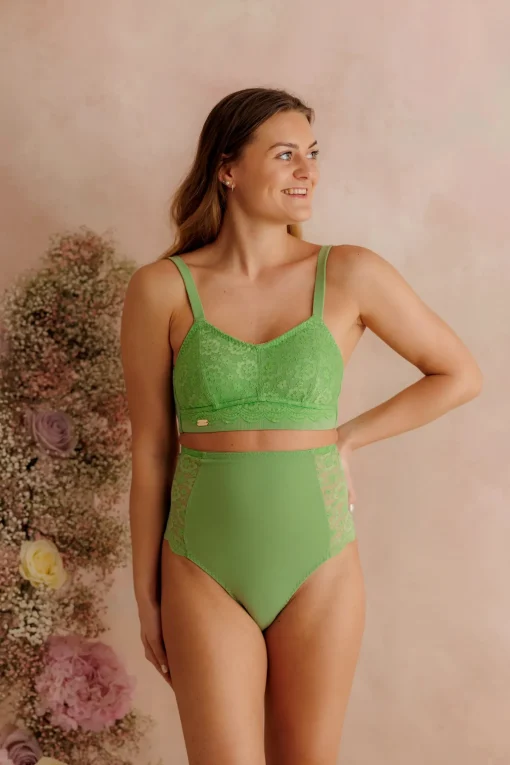 Aline Flower Bra Small Cup - Forest Shade