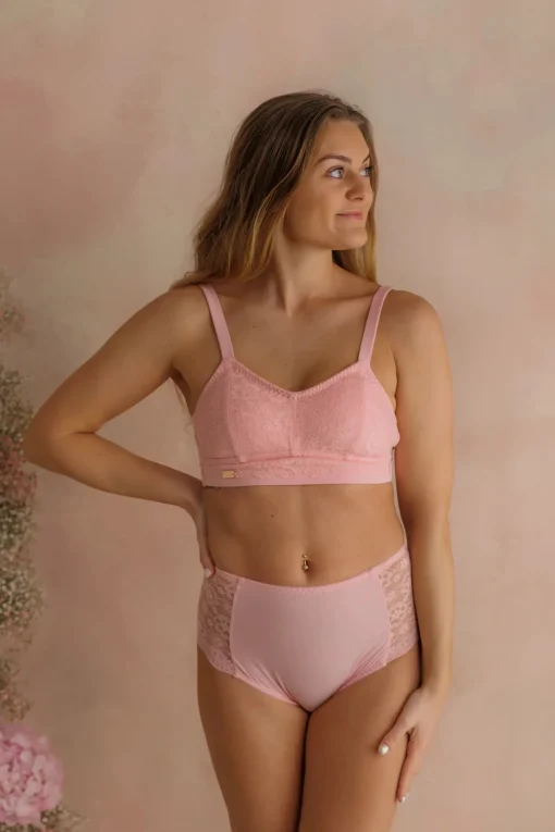 Aline Flower Bra Small Cup - Tickled Pink