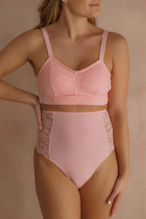 Aline Flower Bra Small Cup - Tickled Pink