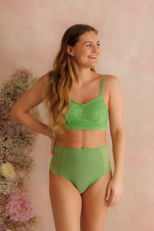 Aline Flower Bra Small Cup - Forest Shade