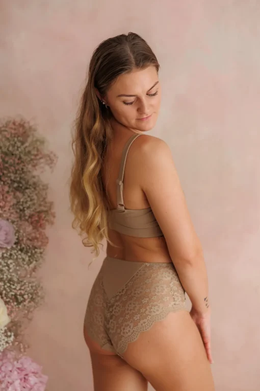 Aline Flower Bra Small Cup - Silver Mink