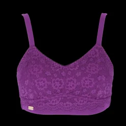 Aline Flower Small Cup BH - Mørk lilla