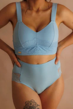 Amanda Basic Bra Big Cup - Airy Blue