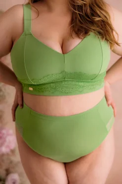Amanda Basic Bra Big Cup - Forest Shade