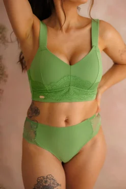Amanda Basic Bra Big Cup - Forest Shade