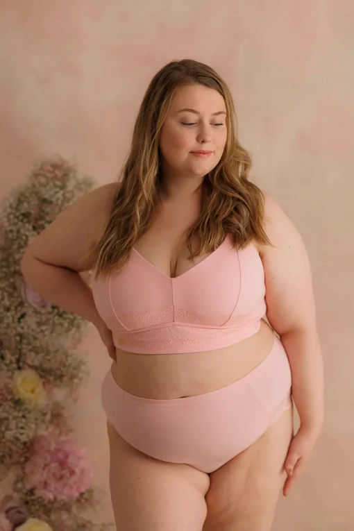 Amanda Basic Bra Big Cup - Tickled Pink