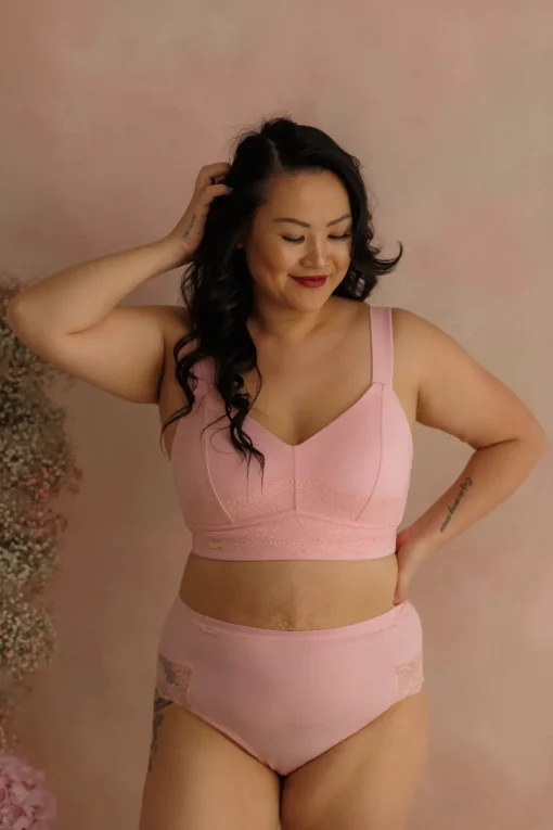 Amanda Basic Bra Big Cup - Tickled Pink