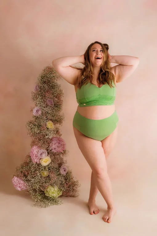 Amanda Basic Bra Big Cup - Forest Shade