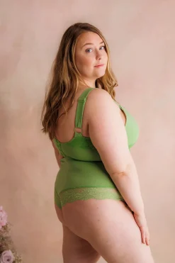 Amanda Basic Bra Big Cup - Forest Shade