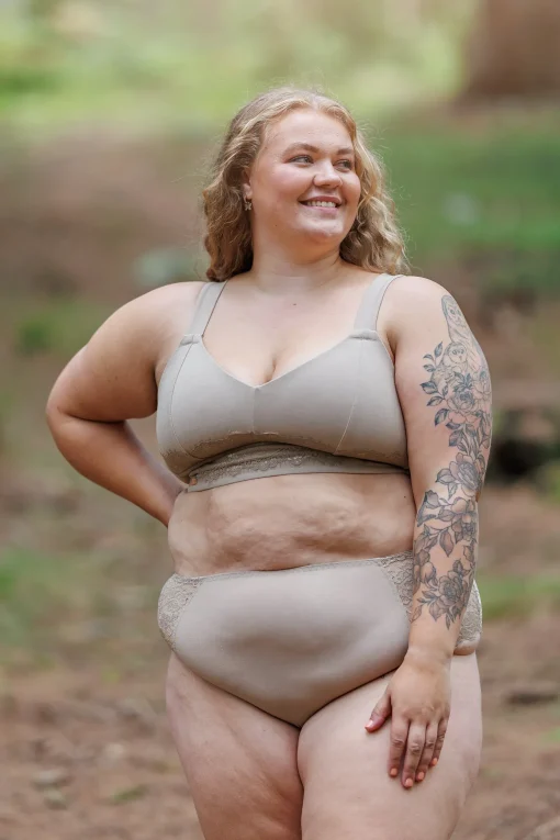 Amanda Basic Bra Big Cup - Silver Mink