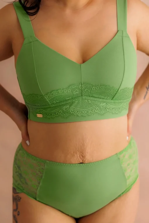Amanda Basic Bra Big Cup - Forest Shade