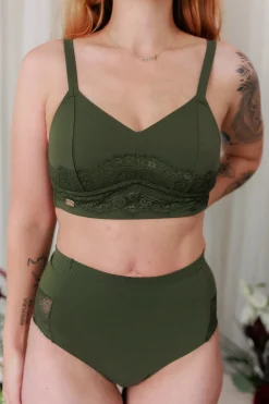 Amanda Small Cup BH - Mørk grønn