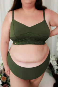 Amanda Small Cup BH - Mørk grønn